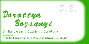 dorottya bozsanyi business card